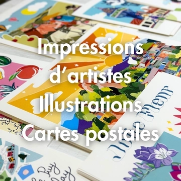 Impression illustration Lyon <span>Impressions d’artistes </span> Cartes postales